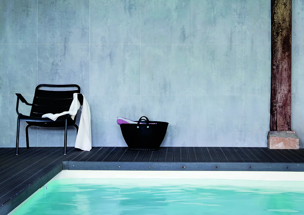 Baderomsplate sement flis 60x60 cm 10x620x2400 mm null - null - 2 - Miniatyr