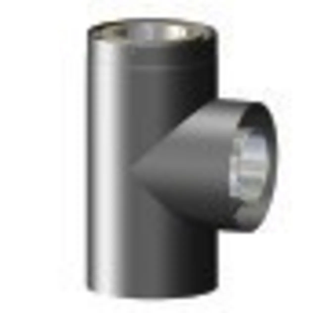 T-rør 90g sort ø150 pms50 helisolert