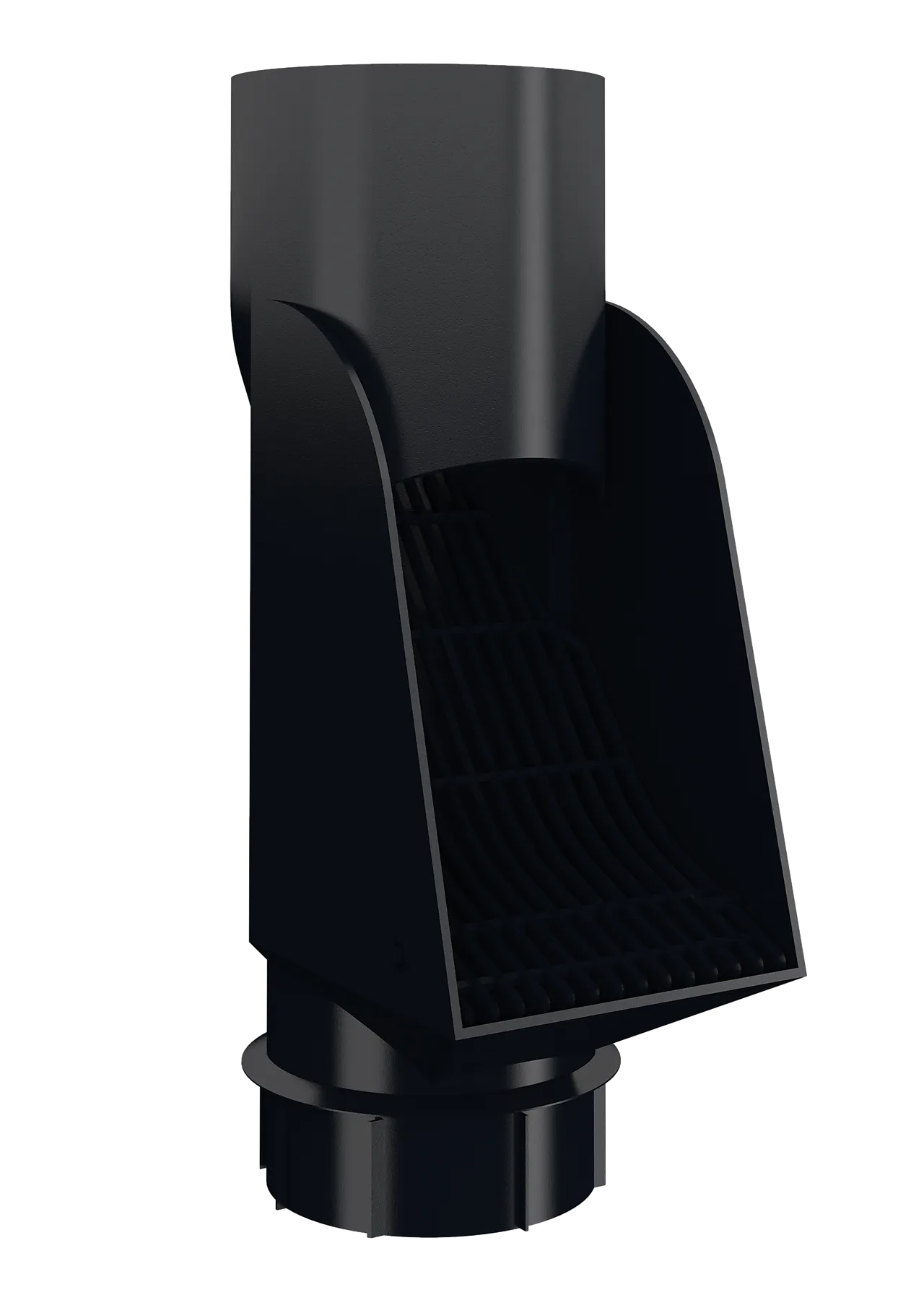 Løvtrakt selvrens plast sort isola takrenne Løvtrakt selvrens plast sort isola takrenne