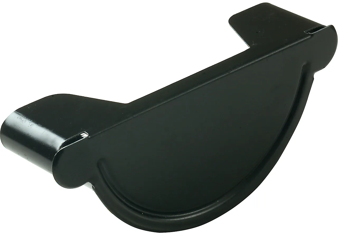 Endebunn 07 til takrenne 125 mm stål sort