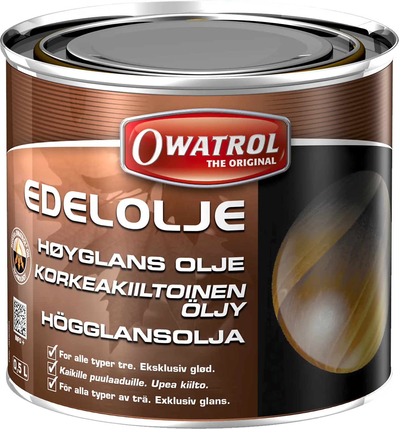 Treolje høyglans edelolje 0,5 liter Treolje høyglans edelolje 0,5 liter