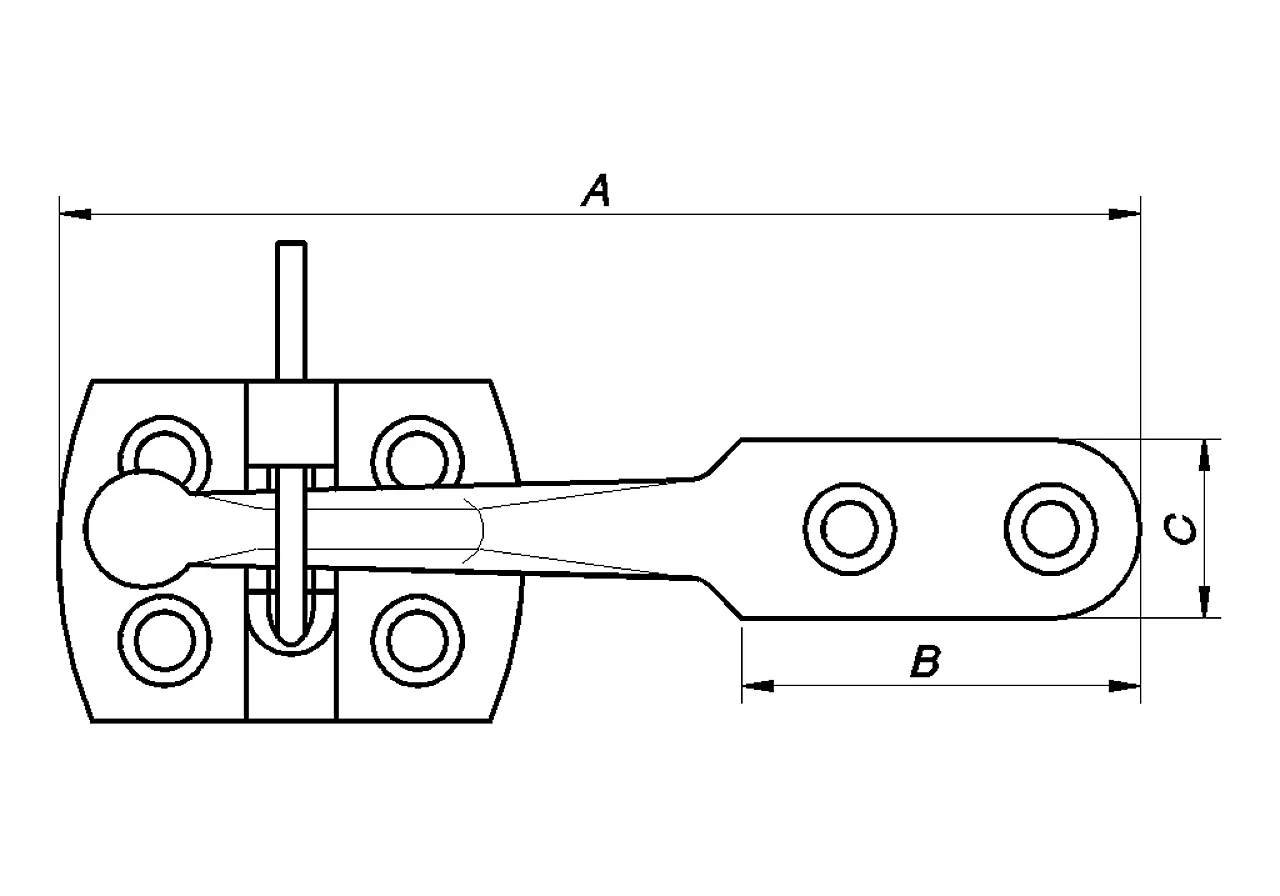 Portlås for hageport fin sort null - null - 2 - Miniatyr