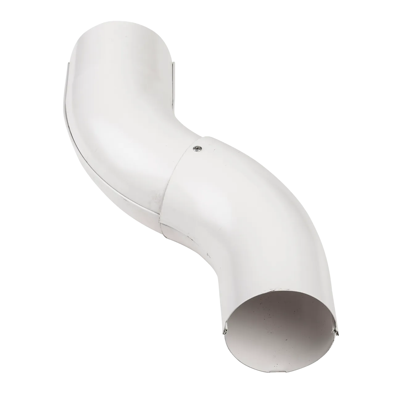 Sokkelbend stål 75mm hvit isola takrenne