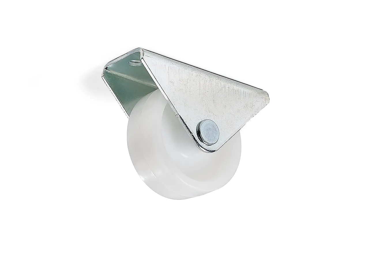 Hjul 40mm elf/hvit plast fastsb 41 pk4 stk max 40kg stålplat24x58