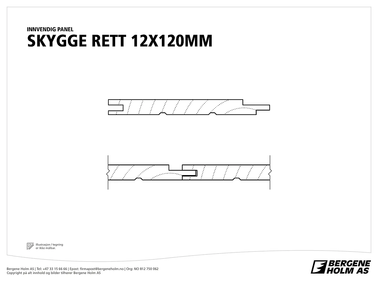 Panel skyggerett 14x120 mm furu klasse 2 - ubehandlet null - null - 2 - Miniatyr