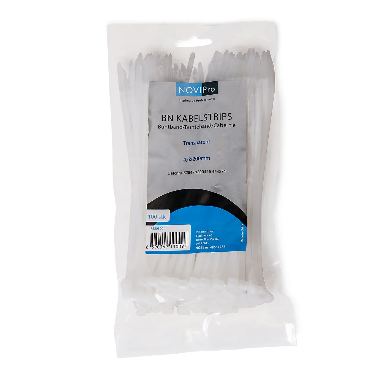 NOVIPro Kabelstrips bn 4,6X200 mm NOVIPro Kabelstrips bn 4,6X200 mm