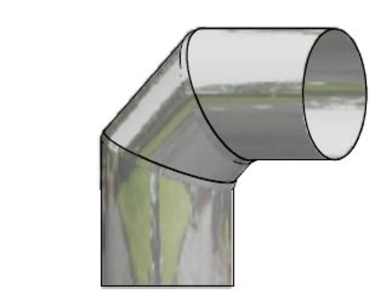 Rørbend 90gr ø80 sort pmv25 enkelisolert ventilert