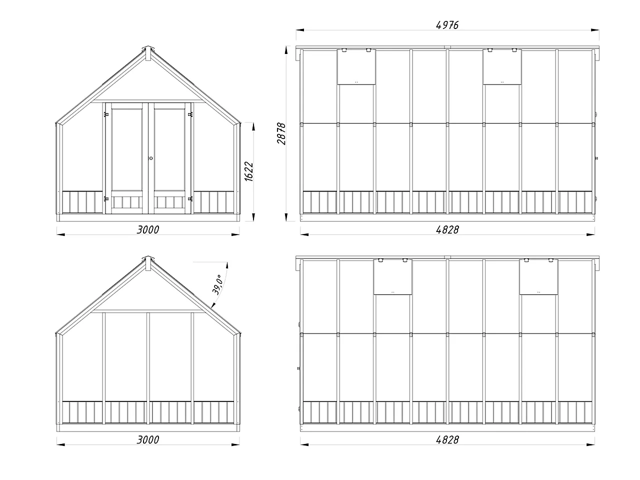 Drivhus emilia glass tre 13,8 m² null - null - 3 - Miniatyr