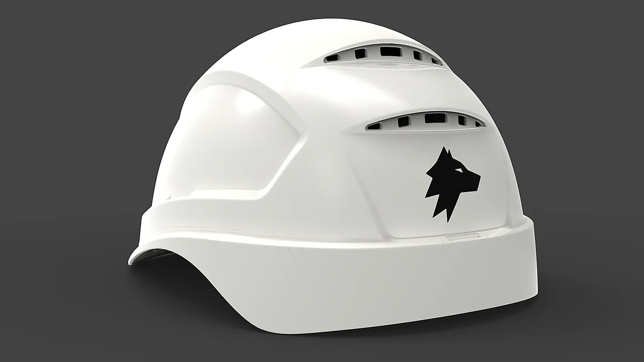 Vernehjelm wolf + pheos s-kr (hvit)