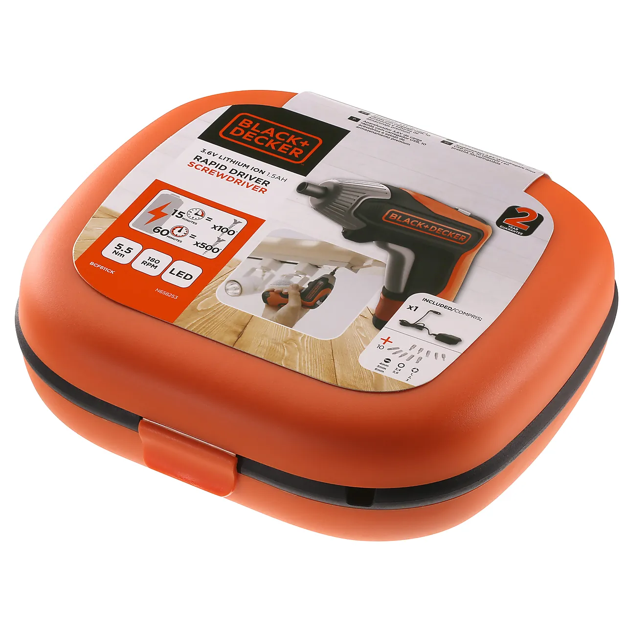 Black+Decker skrutrekker rapid 3,6V BCF611CK-QW null - null - 3 - Miniatyr