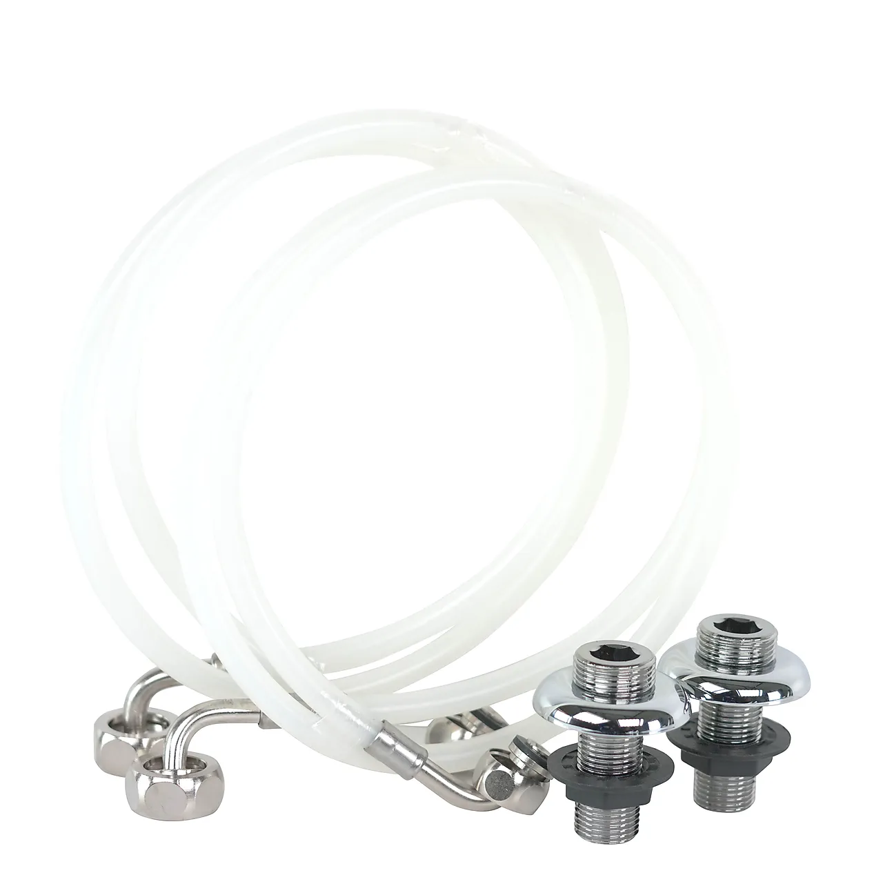 Tilkoblingssett for dusjkabinett 150c/c 1/2x3/4 slange