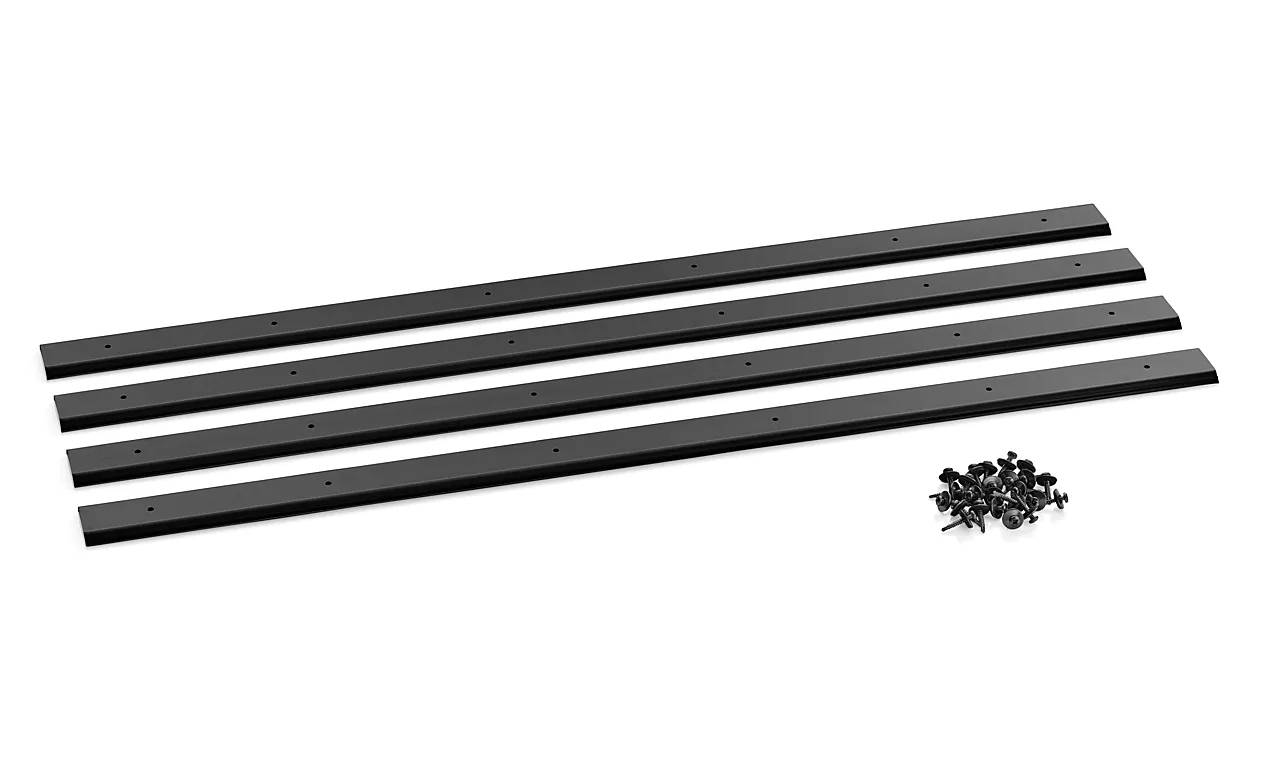 Klemlister til overlys med glass 90x60 U-variant svart
