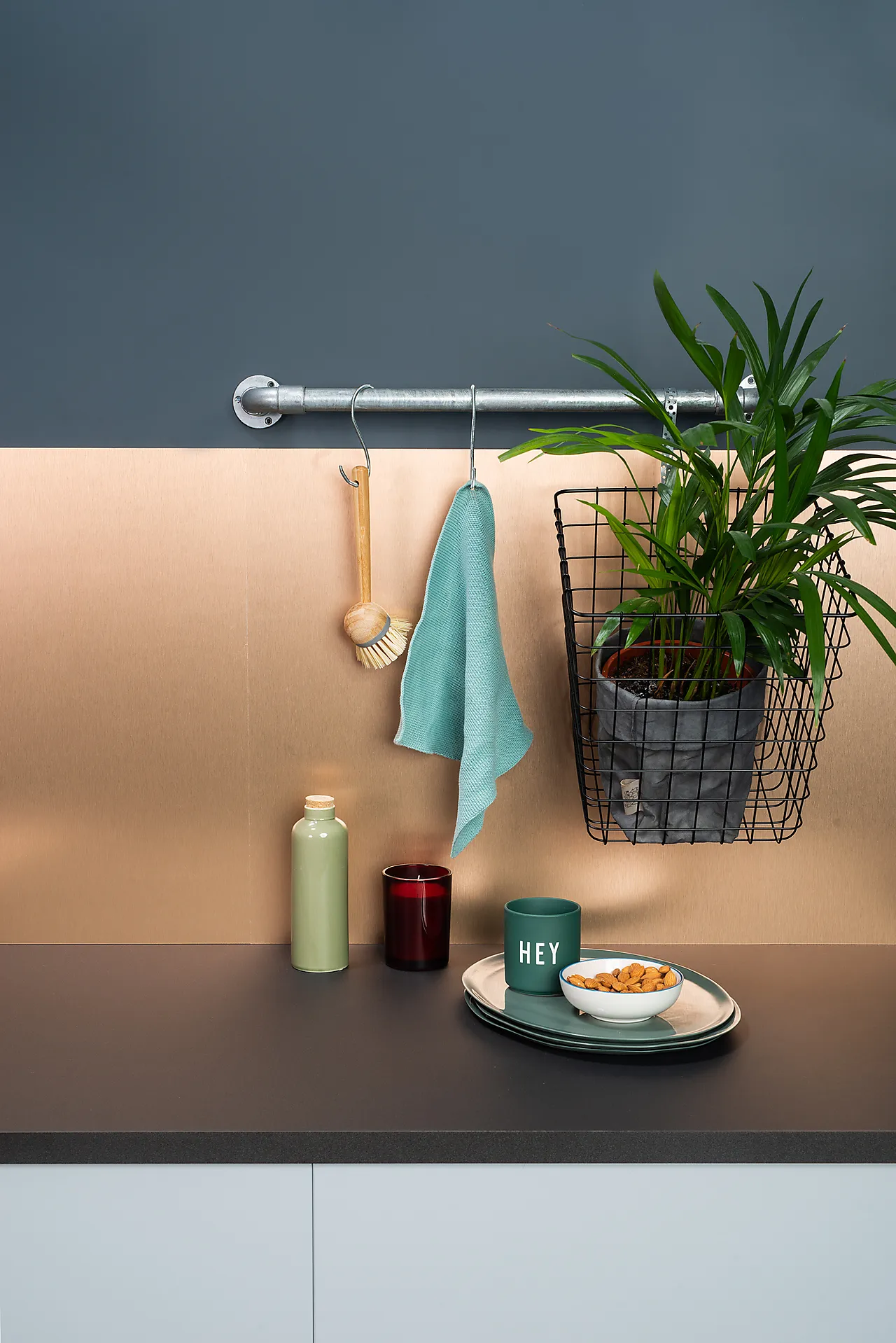 Laminat benkeplate 539 supermatt zink null - null - 3 - Miniatyr