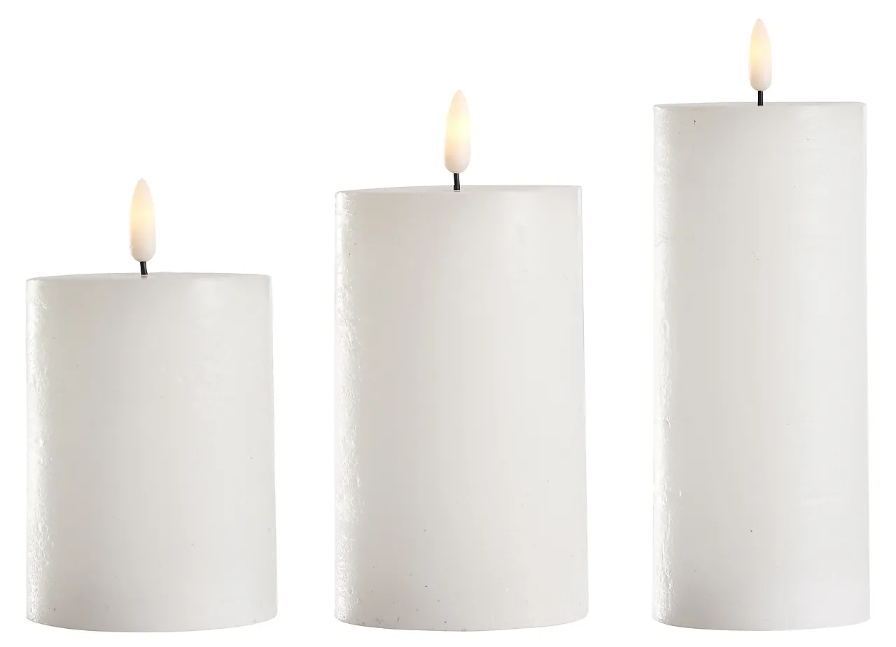 Kubbelys med 3D-LED flamme 3 stk null - null - 2 - Miniatyr