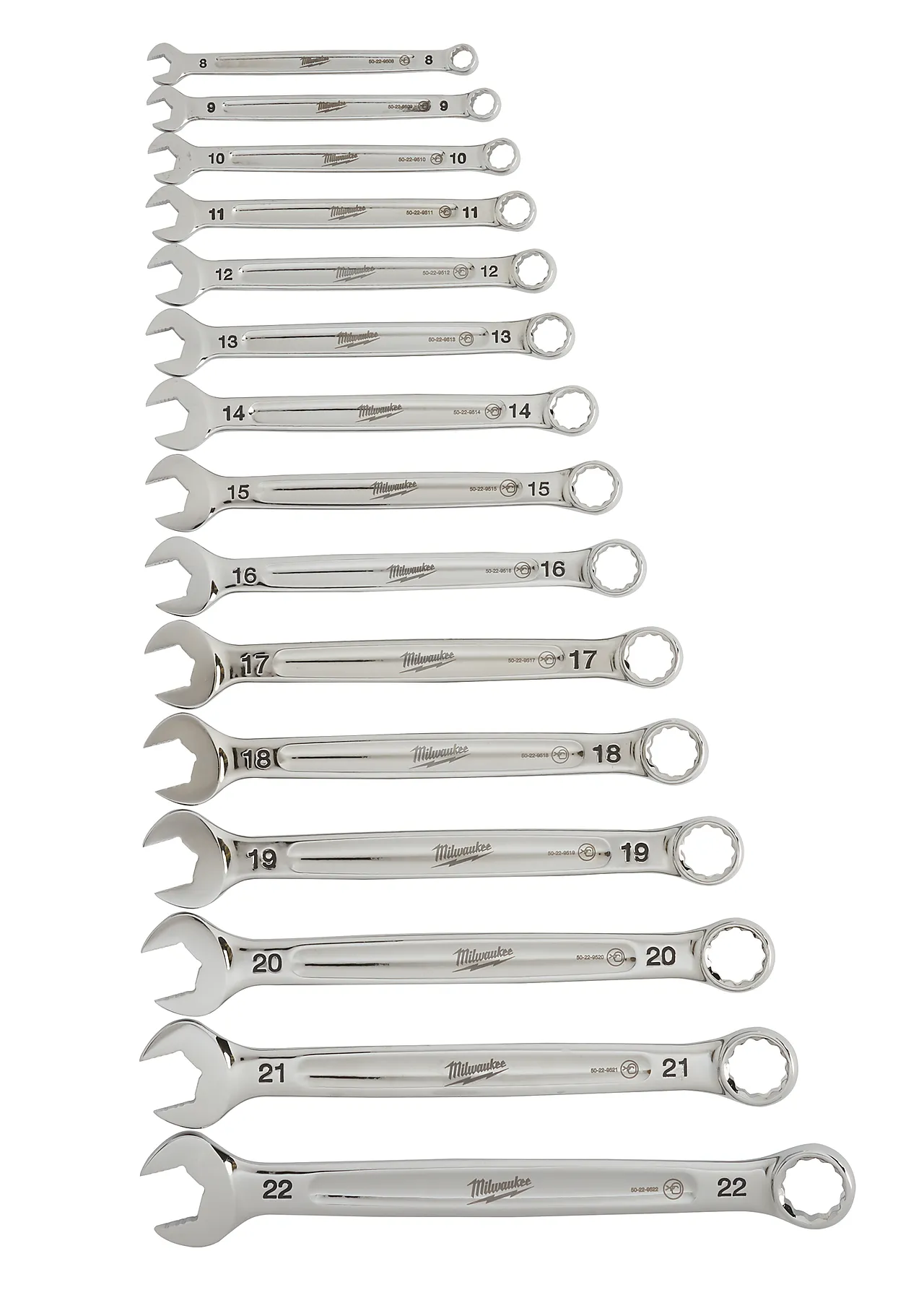 Fastnøkkelsett 15 del mm milw