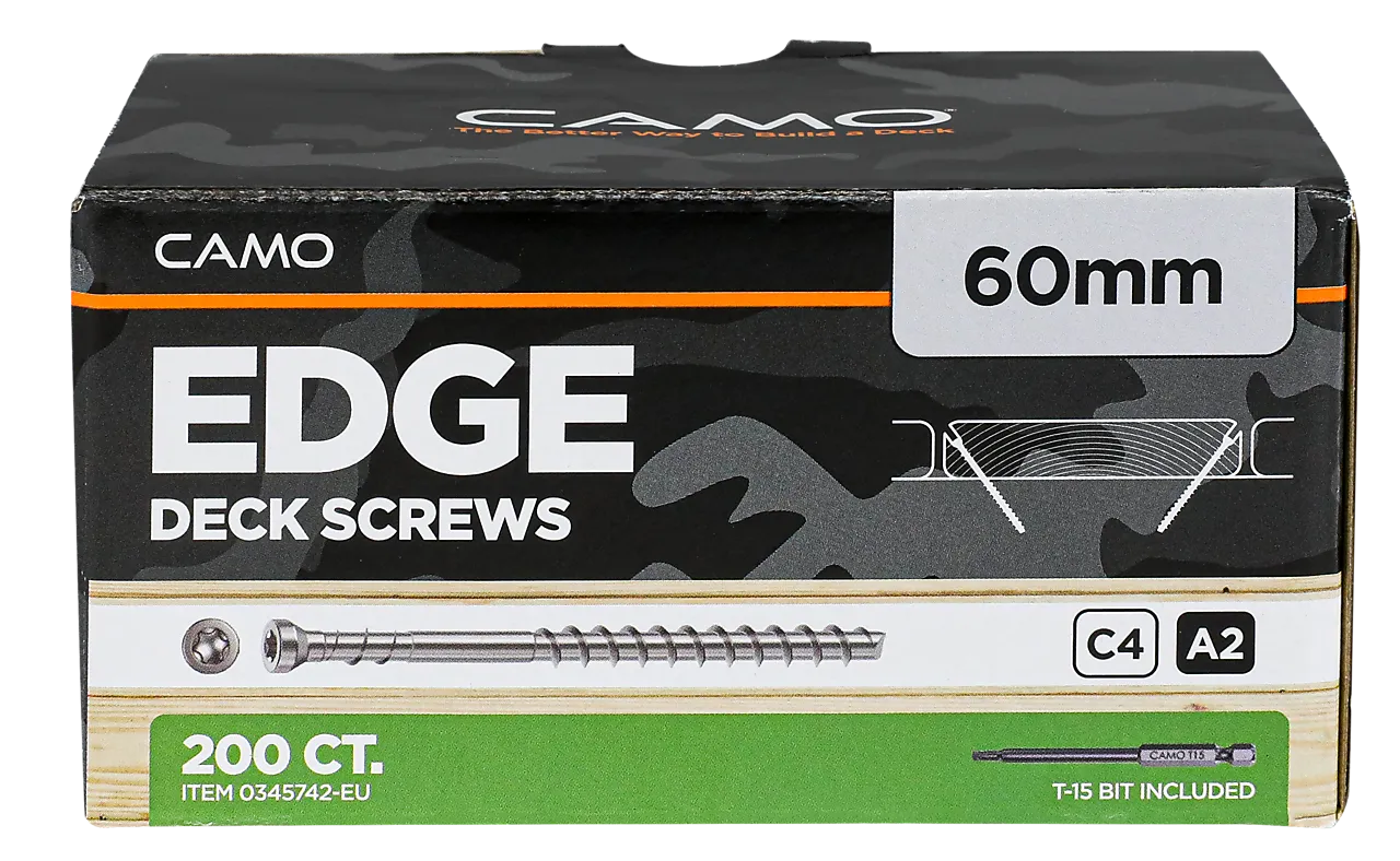 Camo terrasseskrue A2 rustfri 4,2x60 mm 200 stk null - 4,2x60 - 2 - Miniatyr