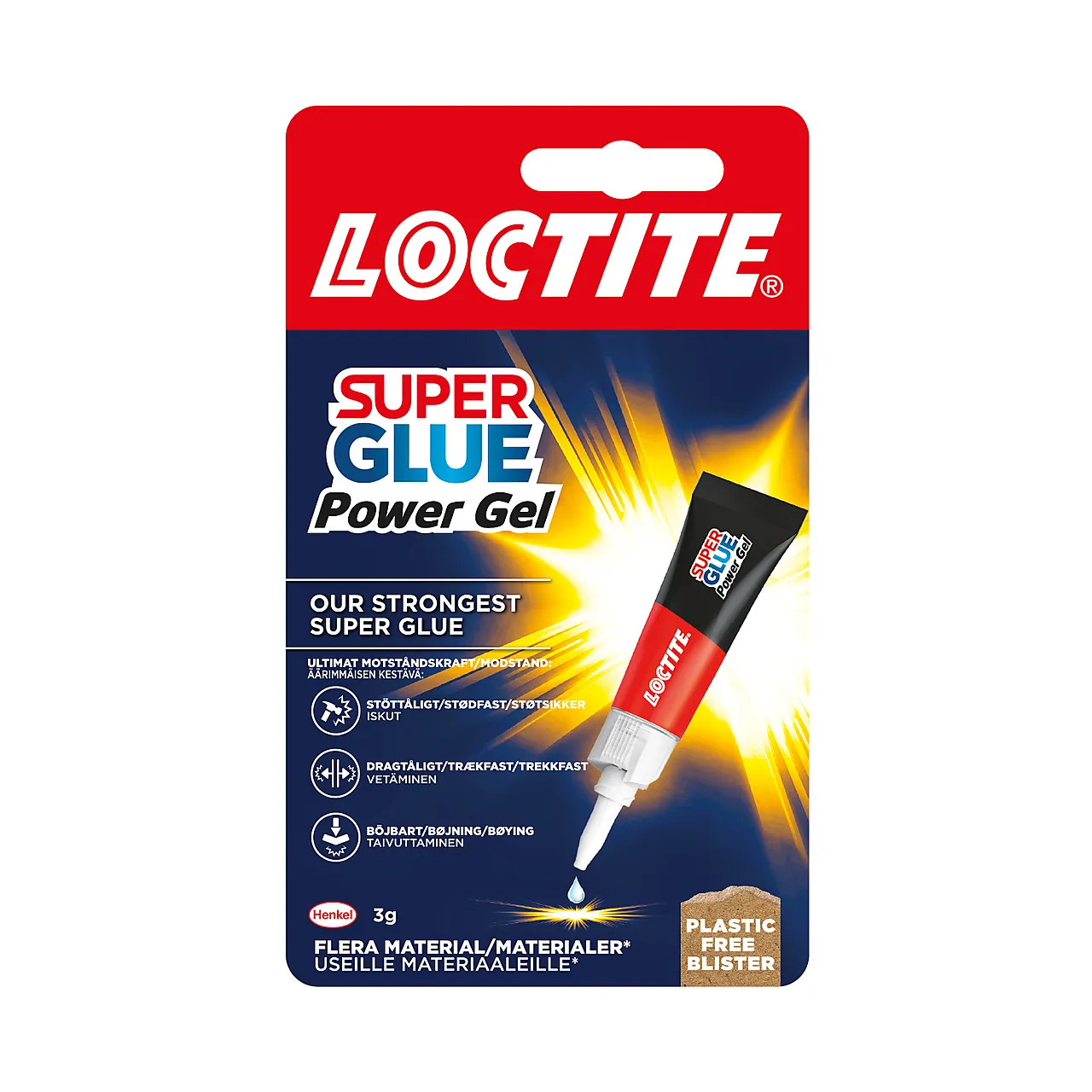 Hurtiglim flex gel 3g super glue fleksibelt fuktbestandig (d3) lim. null - null - 2 - Miniatyr