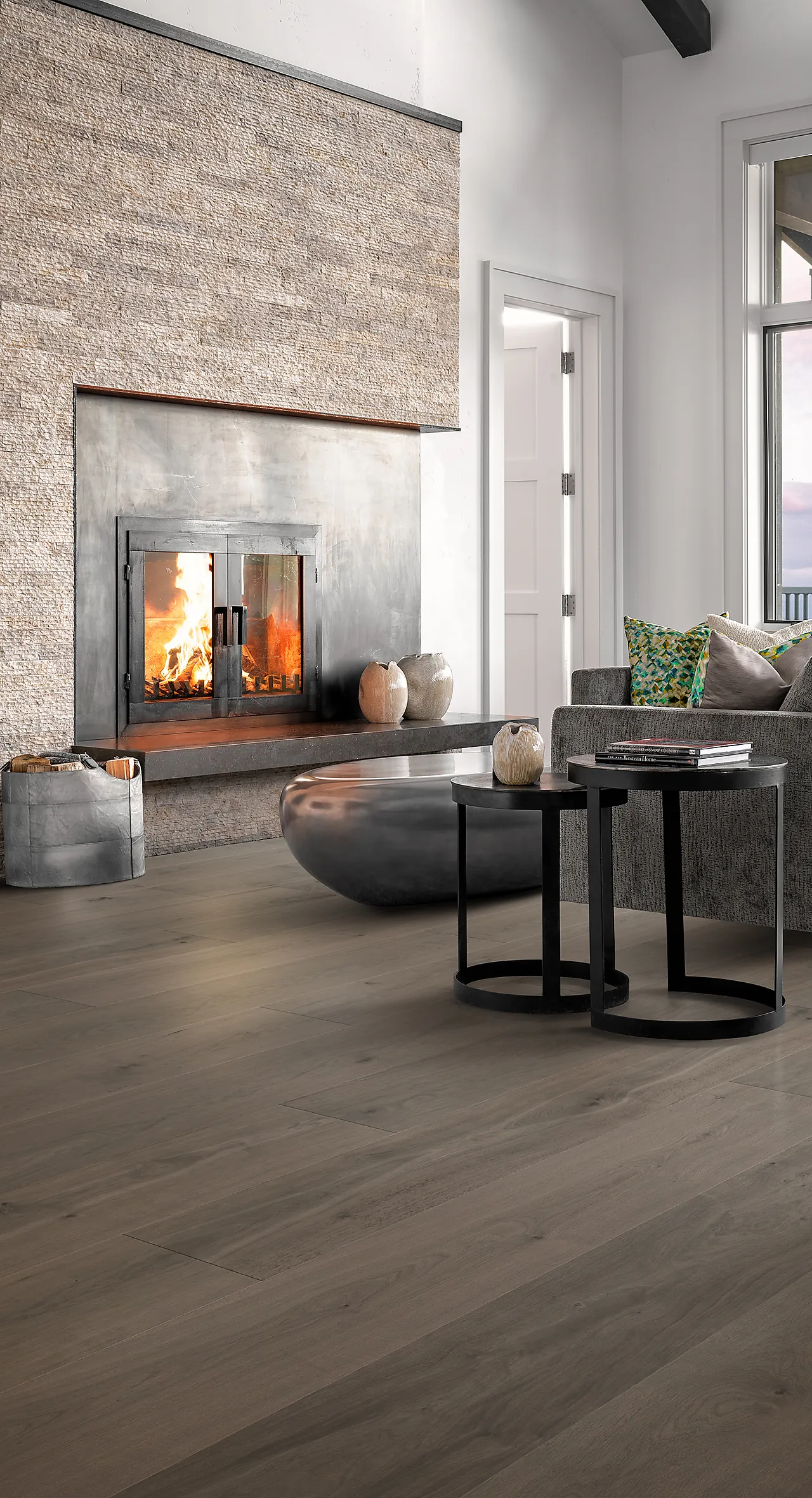 Bjelin herdet tregulv Skivarp XXL natur mørkegrå mattlakk null - null - 2 - Miniatyr