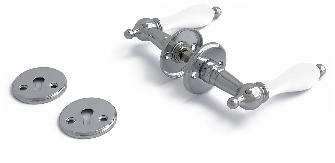 A9686 dørhåndtak innerdør hvit/krom A9686 dørhåndtak innerdør hvit/krom