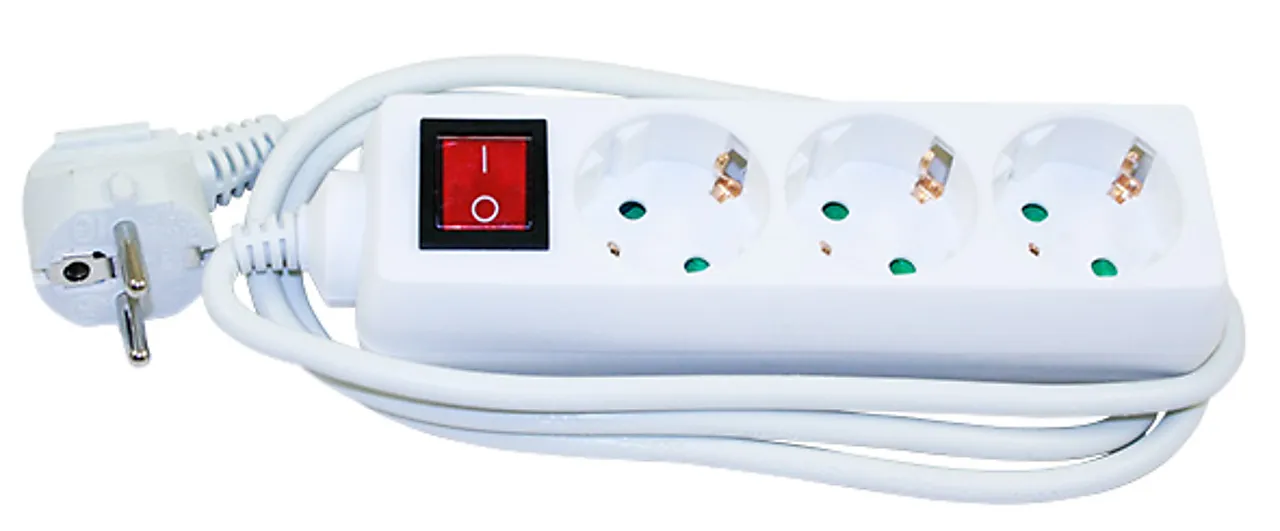 Grenuttak 3-veis 1,5 meter hvit