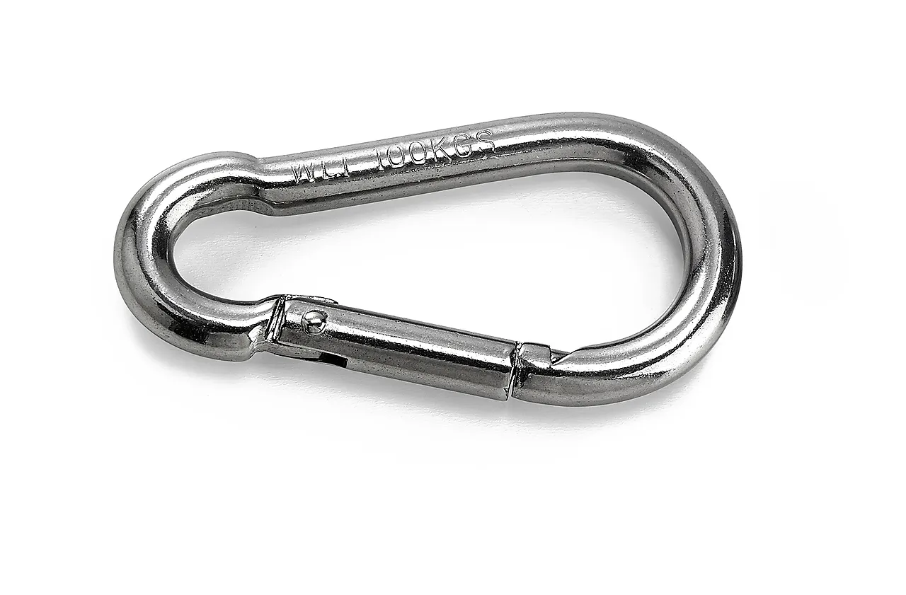 Karabinkrok 245-l 50x5 mm rustfri 2 stk