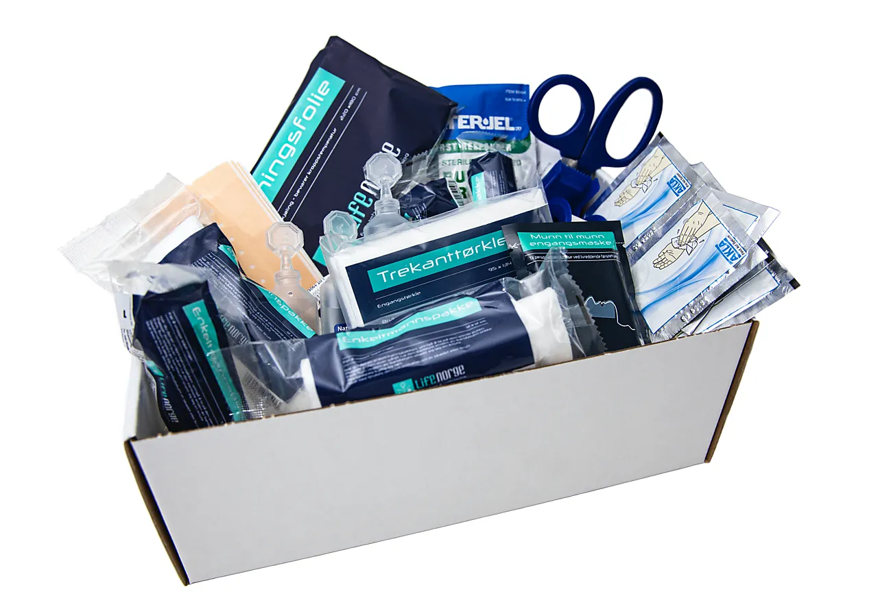 Innholdspakke brannskade stor refill til brannskadekoffert stor Innholdspakke brannskade stor refill til brannskadekoffert stor