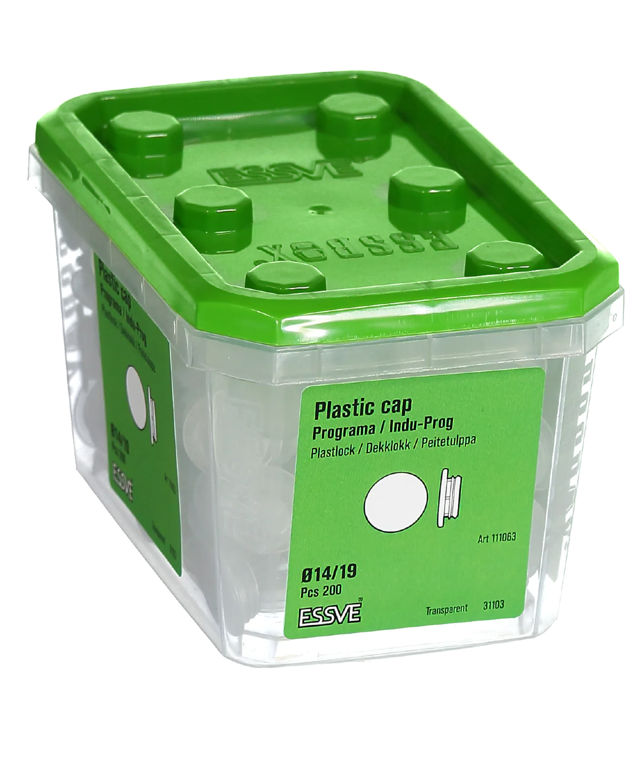 Plastlokk 14/19mm transparenta-200 karminnfesting tilbehør null - null - 3 - Miniatyr