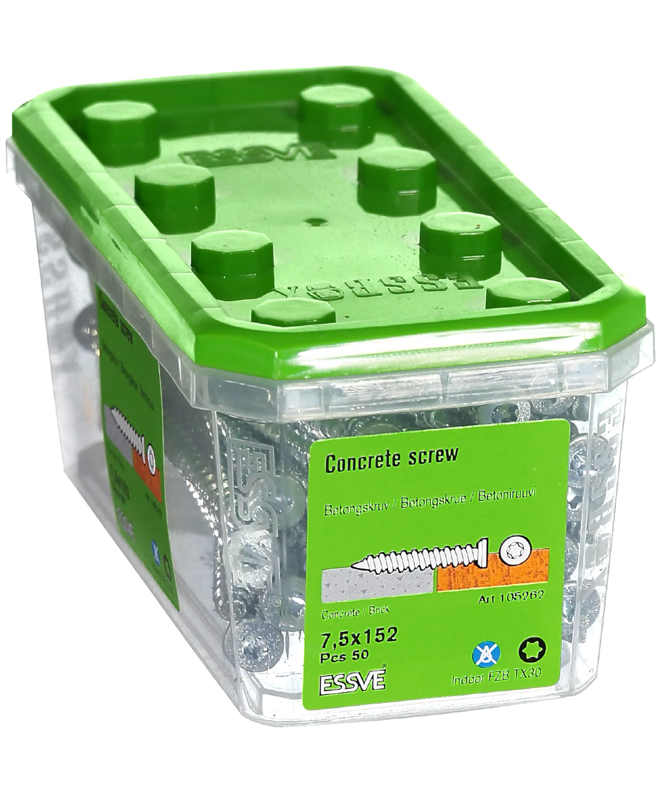Betongskrue senkhode 7,5 x 152 mm 50 stk null - null - 2 - Miniatyr