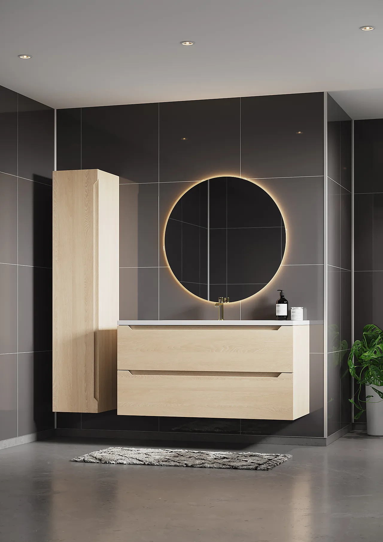 Fibo 4054M6060 Anthracite baderomspanel 60x60 cm null - null - 2 - Miniatyr