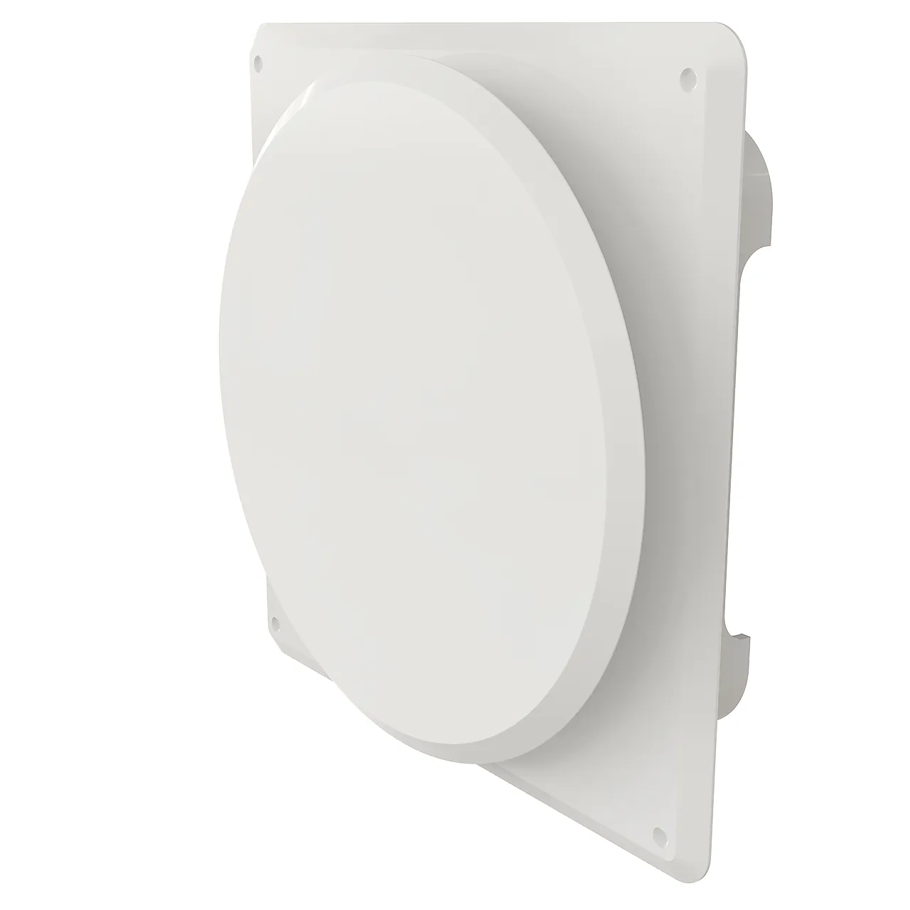 Tallerkenventil Hvit Plast 4-kant karm/ramme 4X4