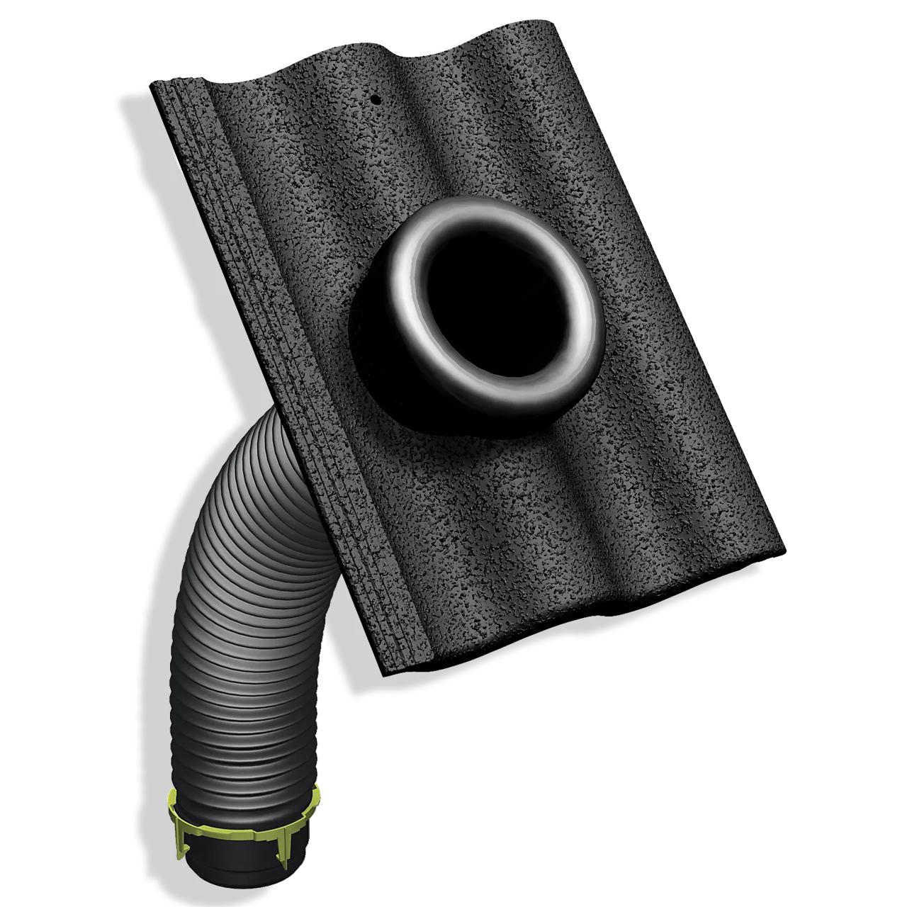 Avløpslufter i bet struktur svart betong ru Avløpslufter i bet struktur svart betong ru