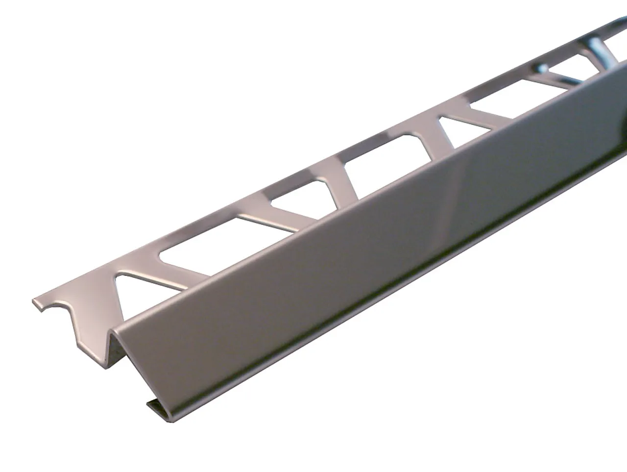 Nivåprofil zerotec 10mm rfr stål gulv 2,7m, polert rustfritt stål