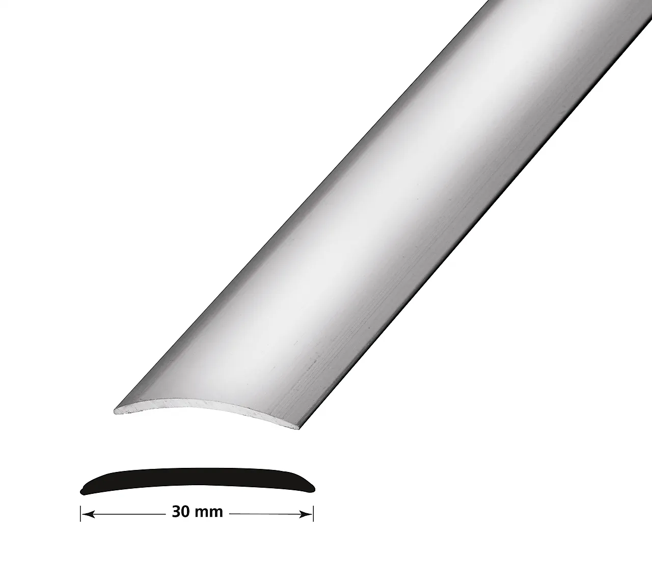 OVERG.LIST NR2 30MM SØLV.EL 1M BORRET M.SKRUER. OVERG.LIST NR2 30MM SØLV.EL 1M BORRET M.SKRUER.