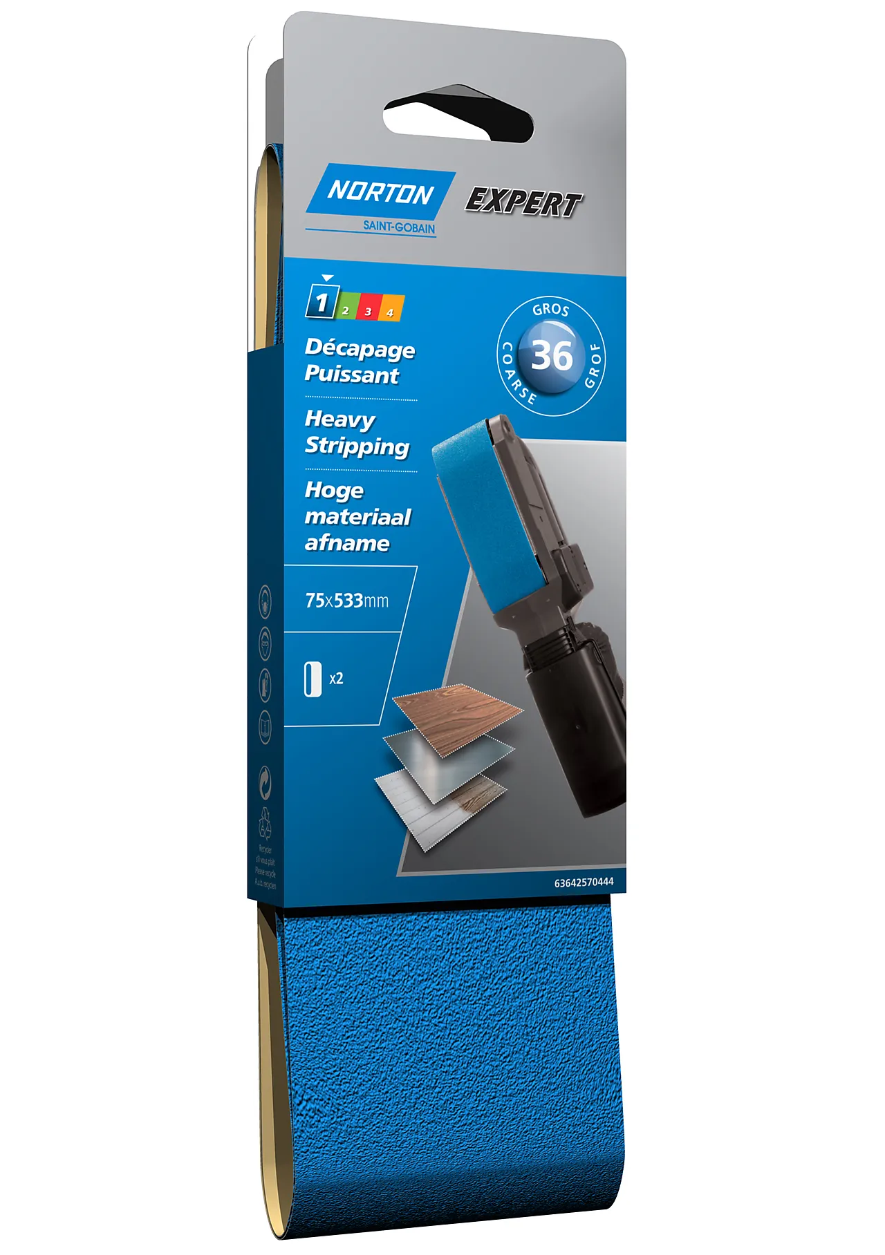 Slipebånd 75x533mm k36 ne Slipebånd 75x533mm k36 ne