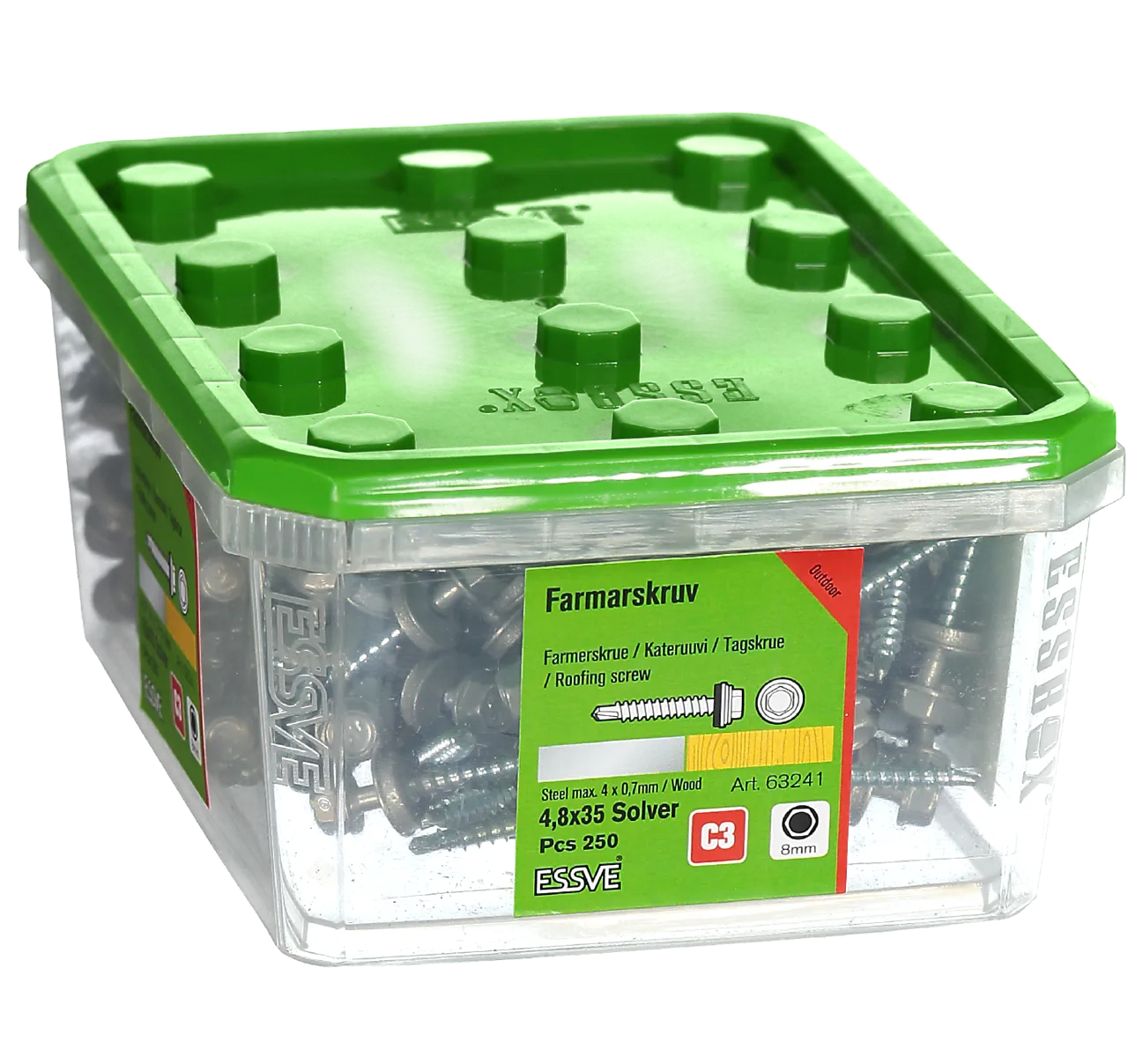 Farmerskrue BS RAL9006 sølv 4,8x35mm null - null - 2 - Miniatyr