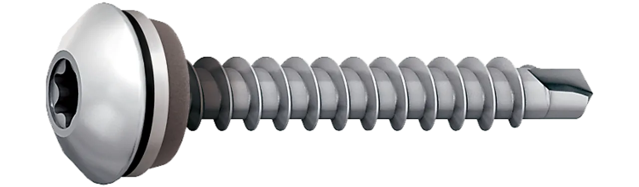 Fasadeskrue 4,9x35 mm RAL9006 250 stk