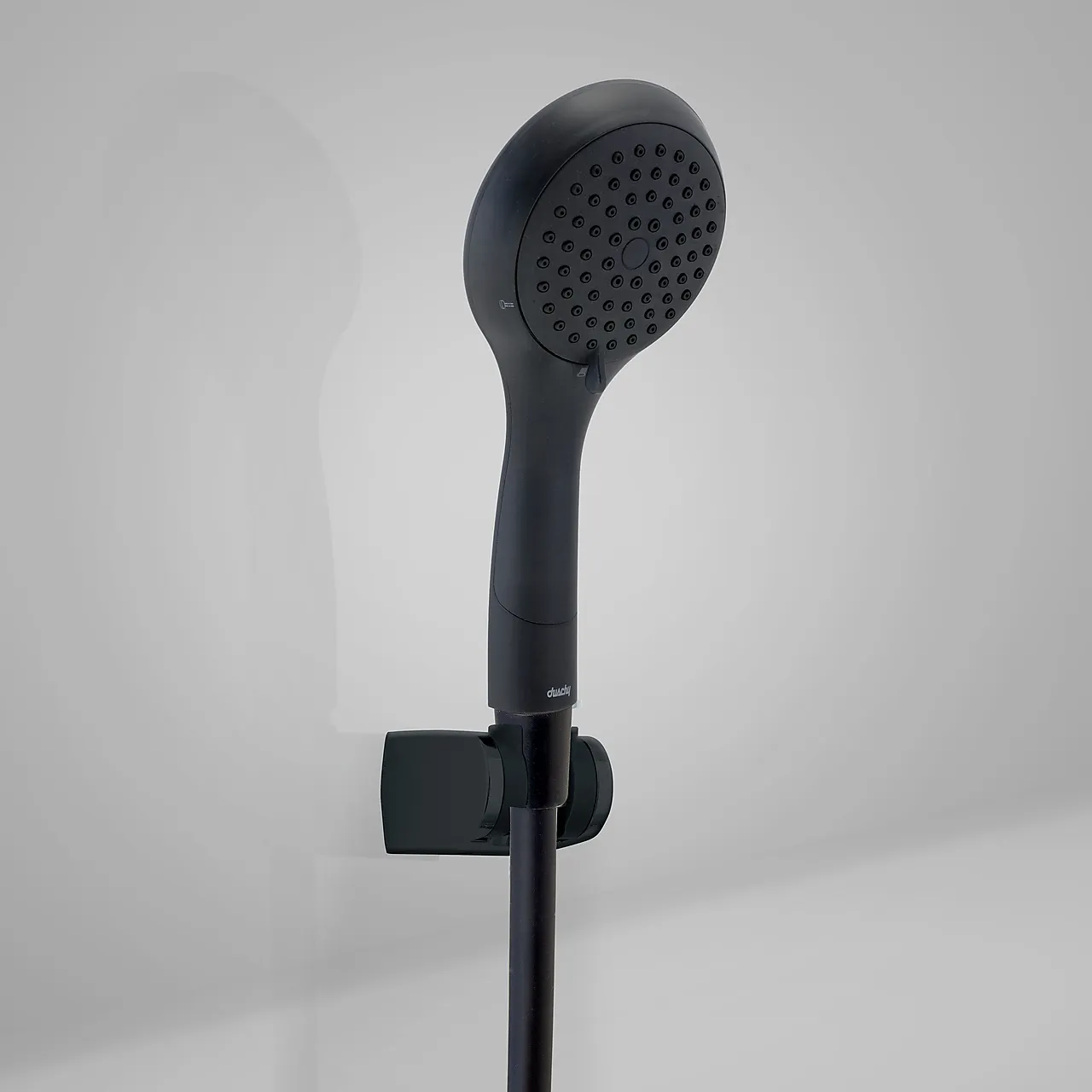 Dusjsett java svart komplett med dusjhode, slange og veggfeste Dusjsett java svart komplett med dusjhode, slange og veggfeste