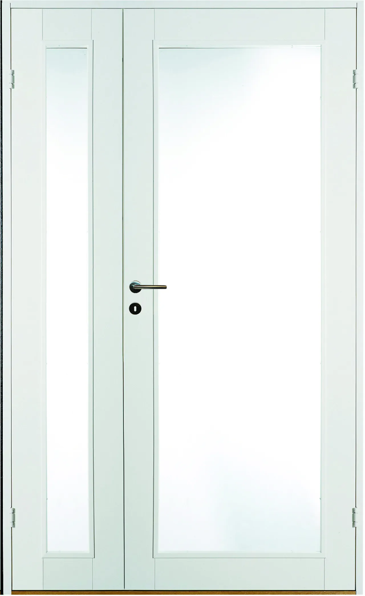 Innerdør Line klassisk hvit herdet glass 40x200 cm