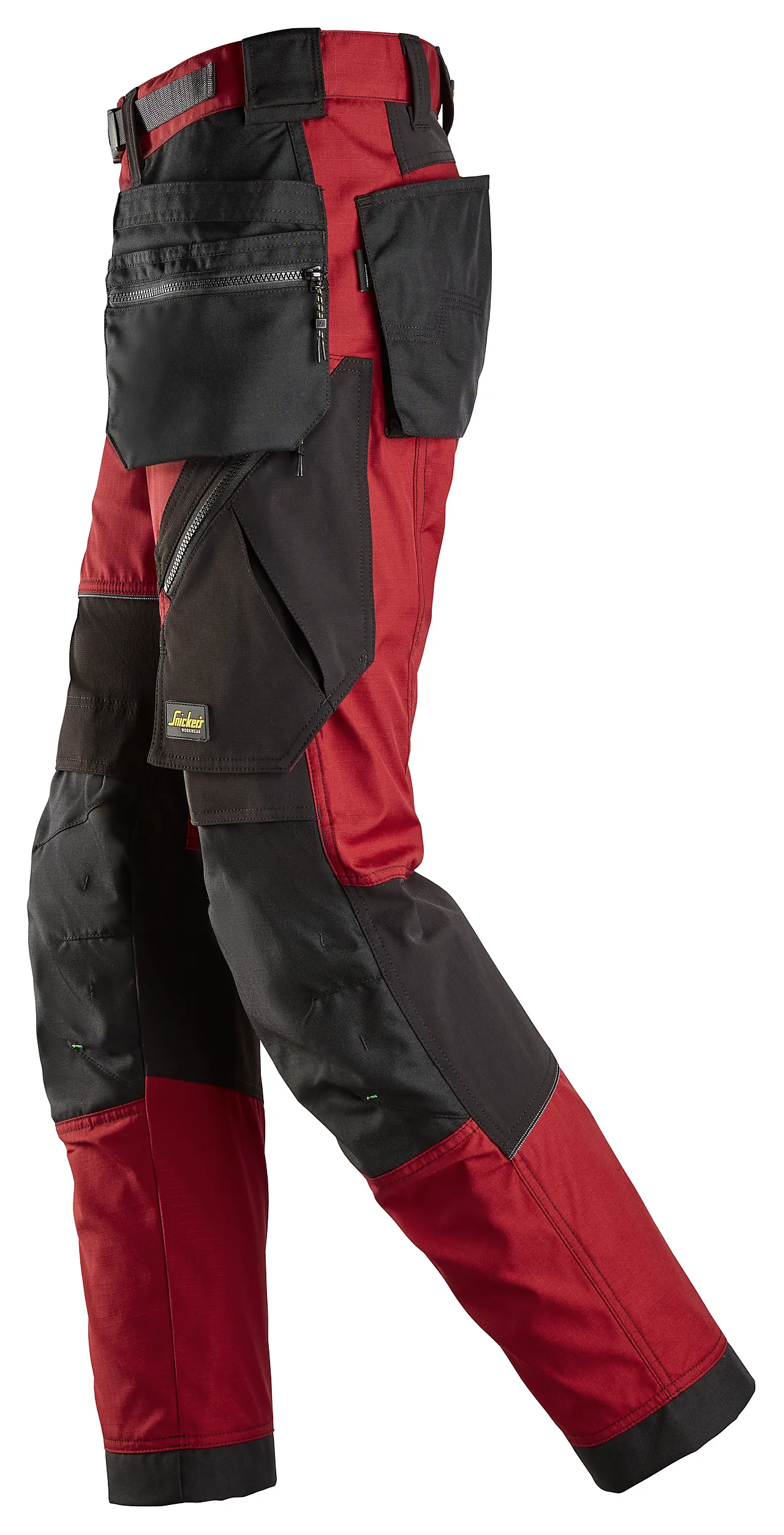 Bukse  FlexiWork+ mørk rød/sort str 48