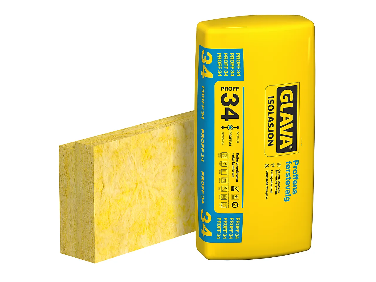 Isolasjon proff 34 takstolplate uten papir 300x610x1200 mm 3 Stk Isolasjon proff 34 takstolplate uten papir 300x610x1200 mm 3 Stk