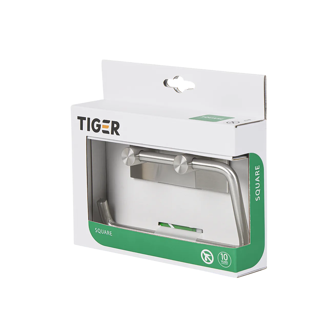 Toalettpapirholder Square mattbørstet stål