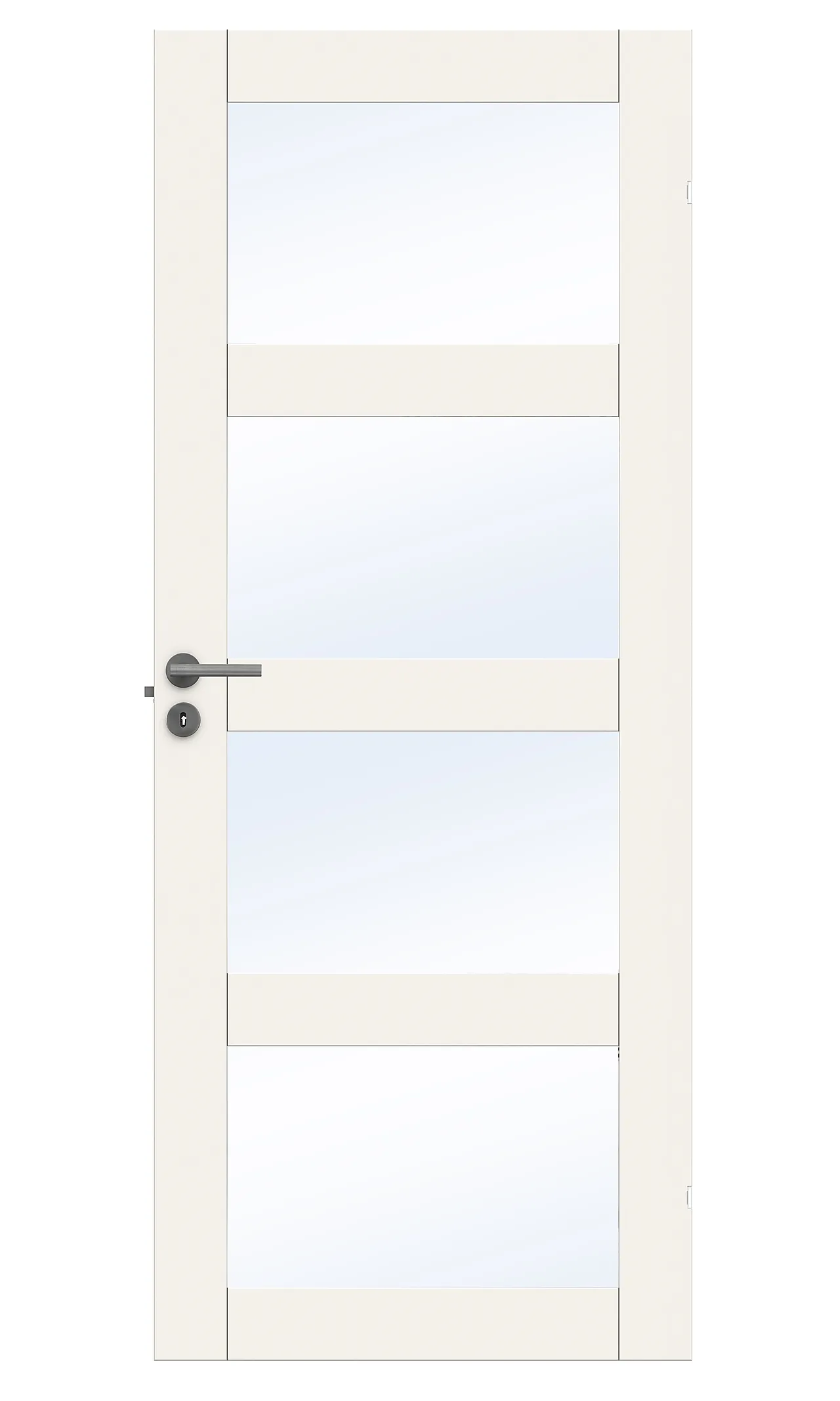 Dørbl unique gw04l 9x21 hvit glassdør 4mm herdet glass