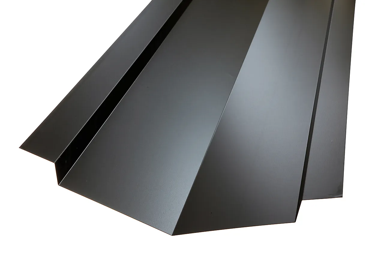 Vinkelrenne hardcoat sort stål 2 meter
