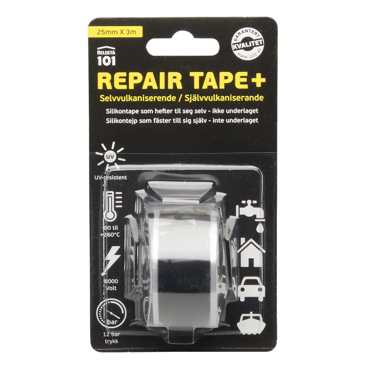 Vulktape 101 Repair Tape+ Svart
