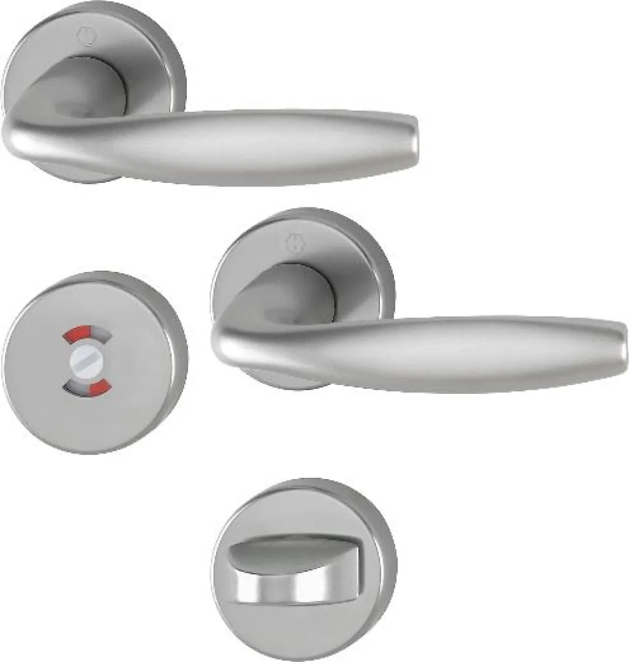 Dørhåndtak  wc new york stainless Dørhåndtak  wc stål