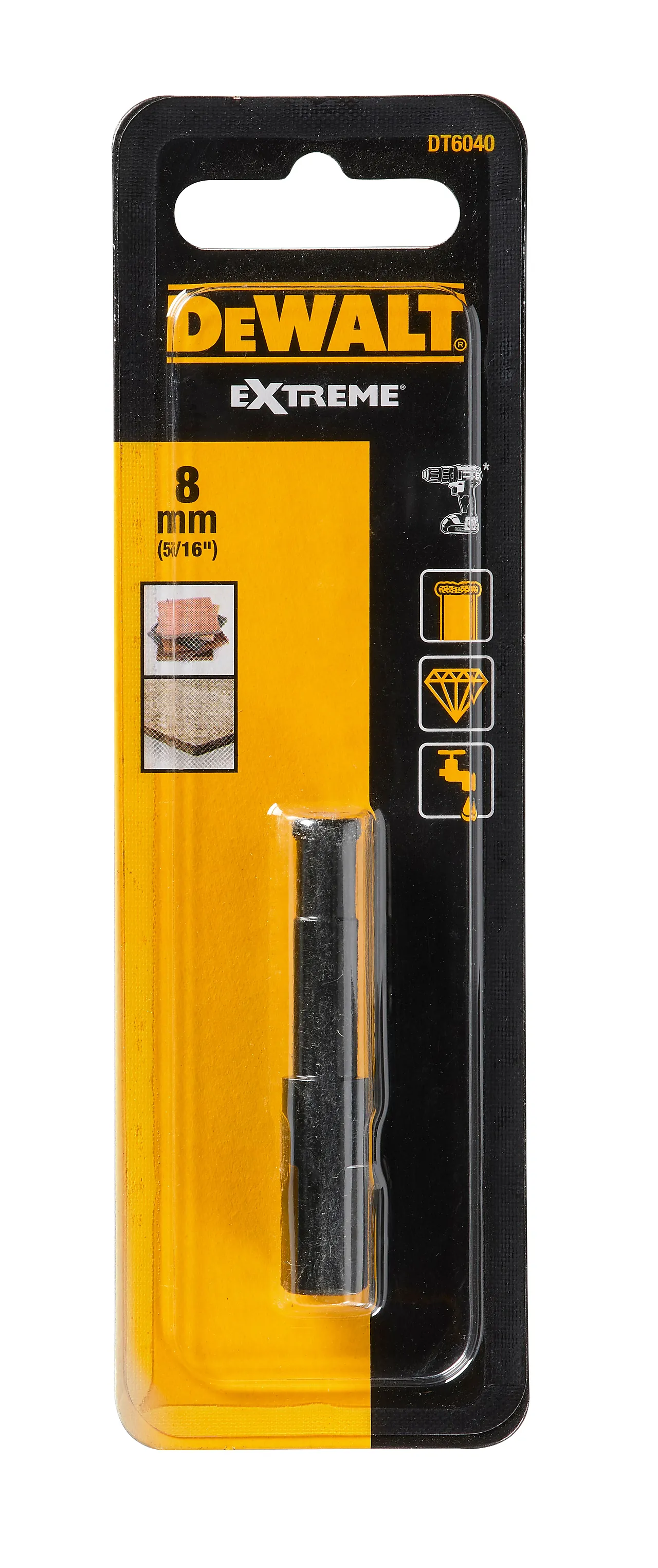 Bor fliser diamant 8mm dt6040