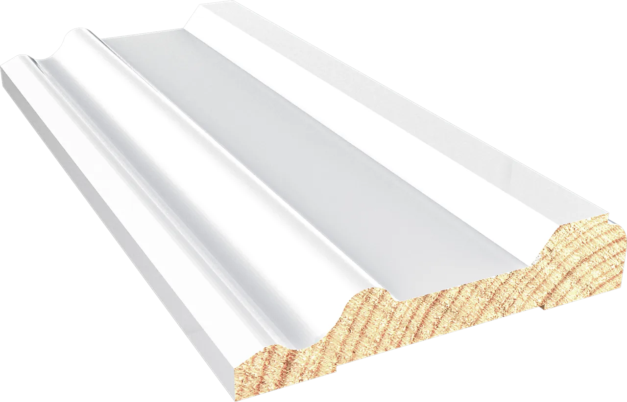 Karmlist vindu furu profilert sett 2 stk hvit bomull S0502-Y 15x70x1800 mm Karmlist vindu furu profilert sett 2 stk hvit bomull S0502-Y 15x70x1800 mm