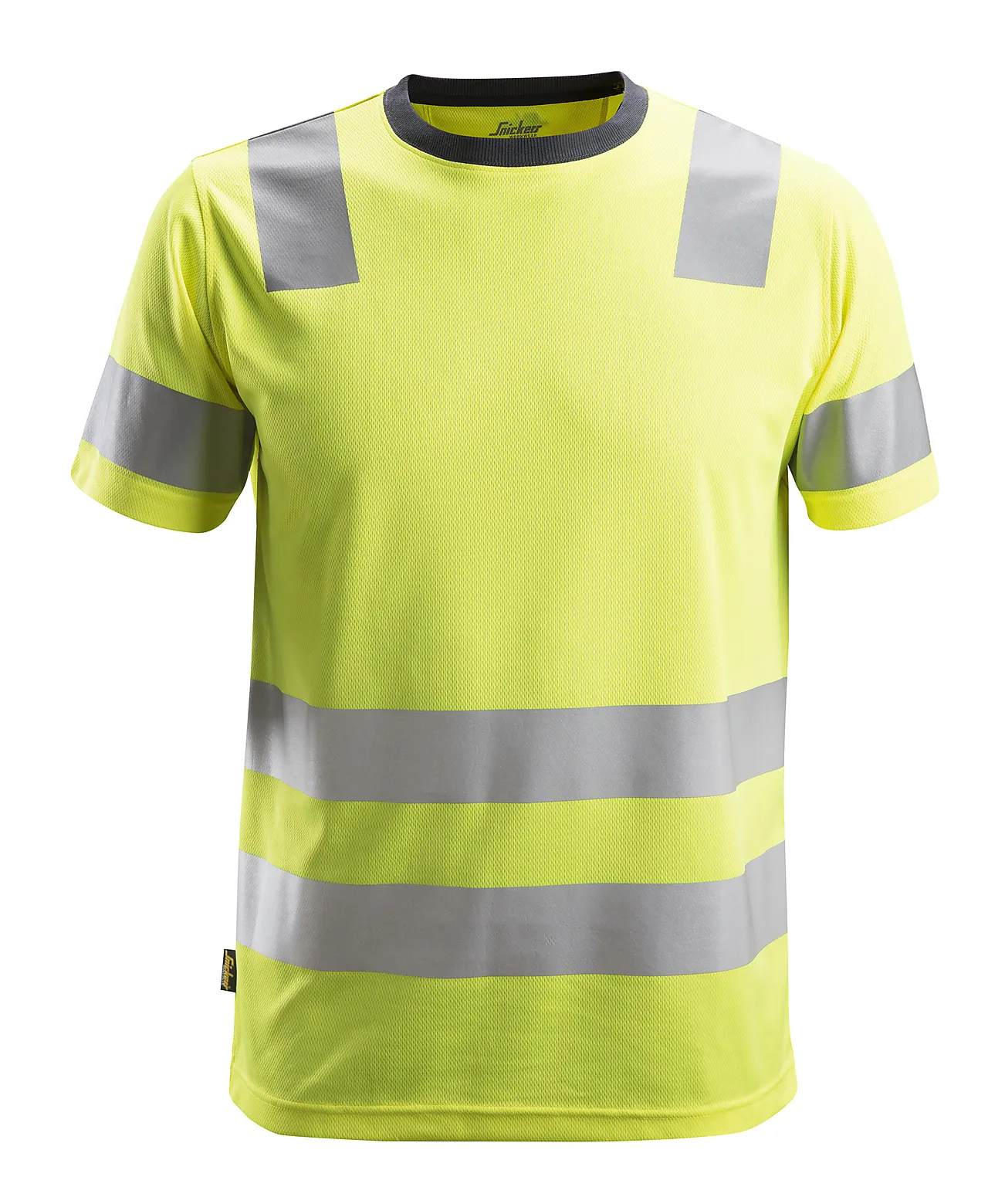 T-skjorte 2530 gul str L Snickers Workwear