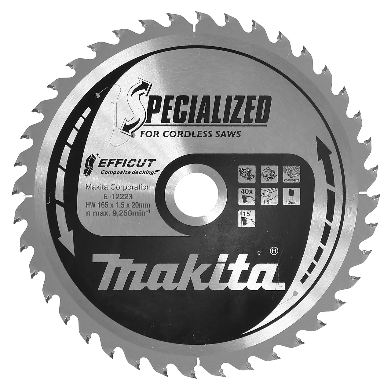 Makita Sirkelsagblad 165x20x40T E-12223 Efficut Kompositt