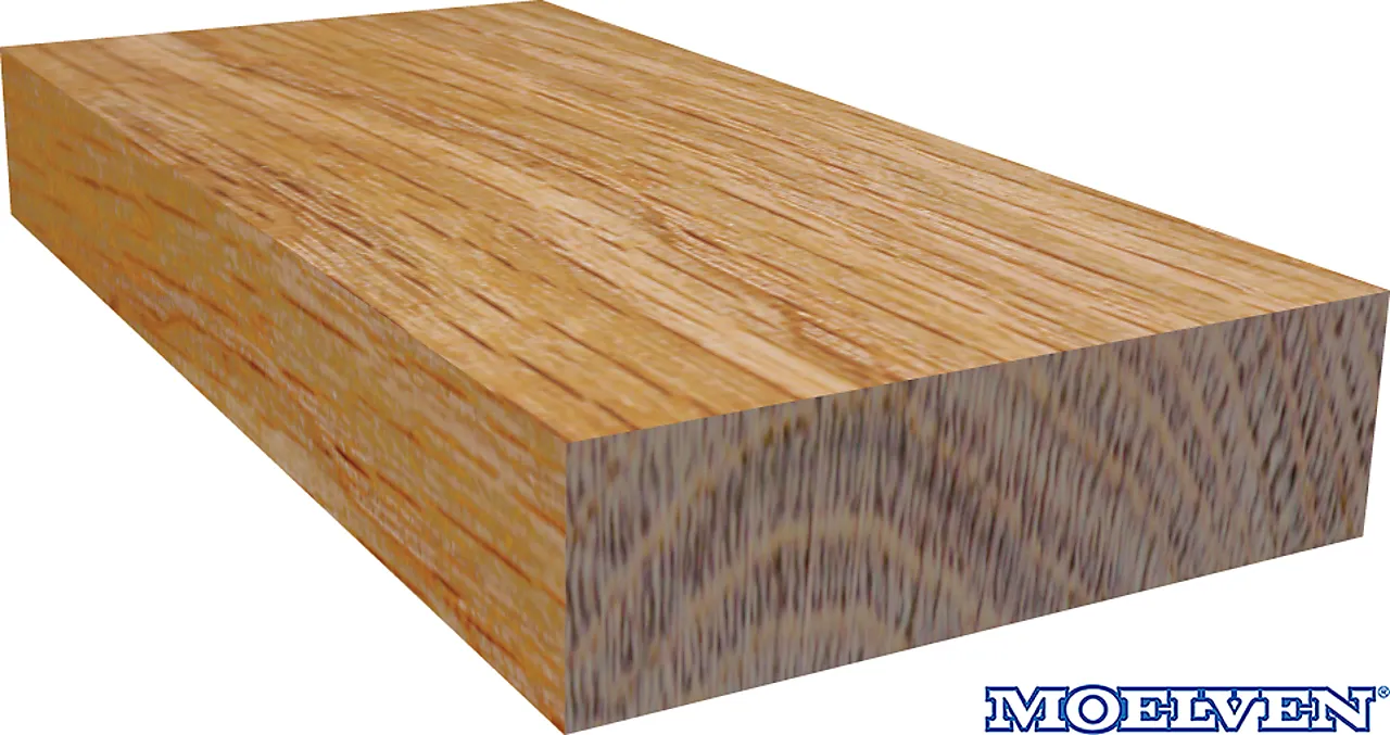 Glattkant eik 15 x 45 mm null - null - 2 - Miniatyr